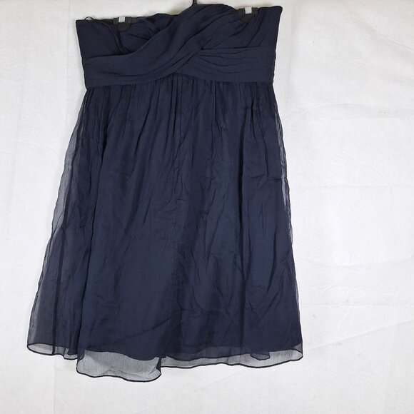 J Crew 100% silk strapless dress size 12P - Picture 1 of 4